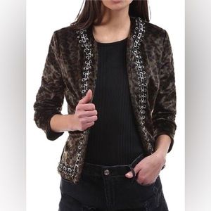 L’Agence Cheval Chain and Ribbon Trim Jacket
